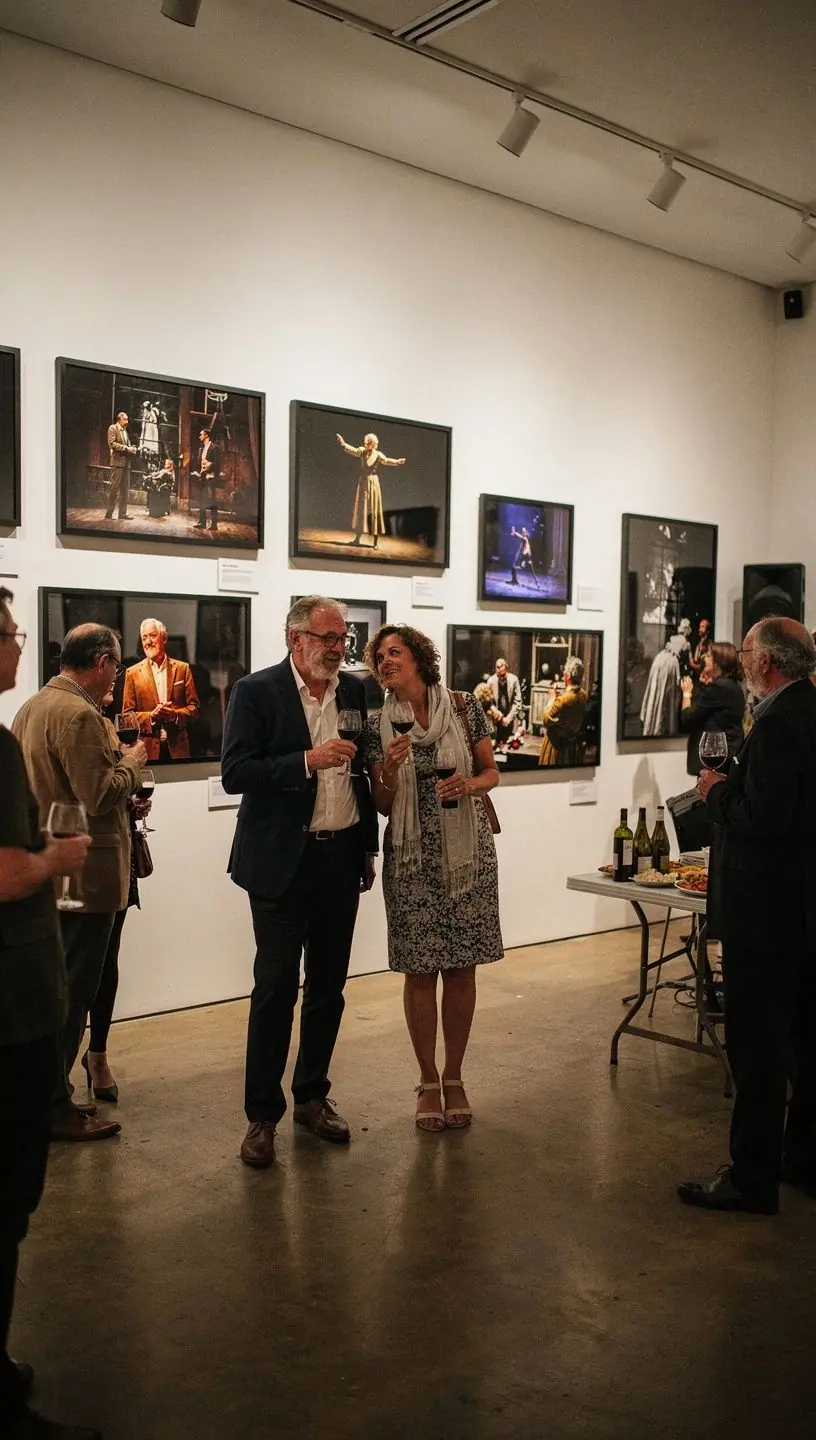 Adult theater workshop participants engaging in creative activities